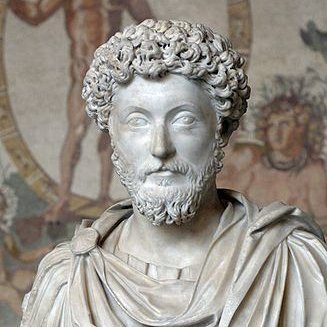 Marble bust of the Roman emperor Marcus Aurelius
